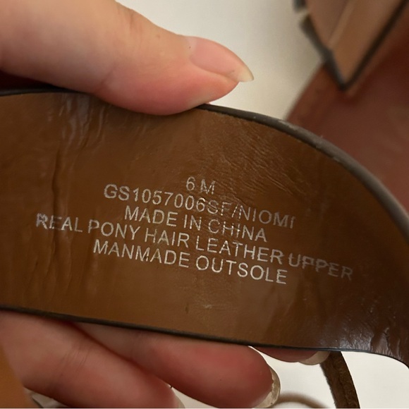 MIA leopard print genuine leather pony hair sandals size 6 spring summer beach - Picture 7 of 8